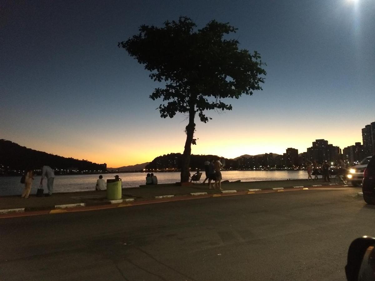 Apto Pe Na Areia São Vicente Buitenkant foto