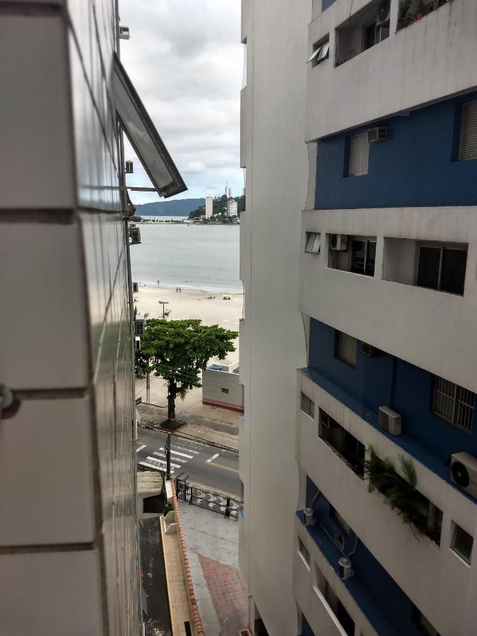 Apto Pe Na Areia São Vicente Buitenkant foto